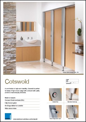 Cotswold Framed Toilet Cubicle Specification