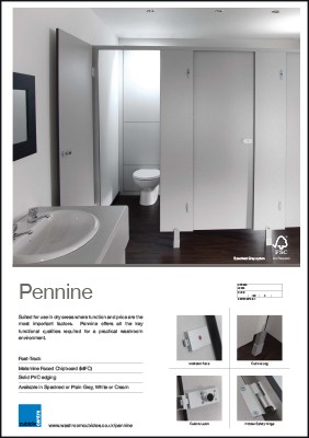 Pennine Budget Toilet Cubicle Specification
