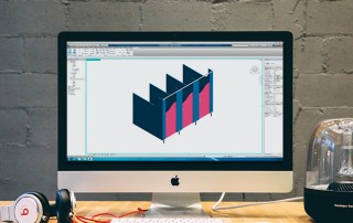 BIM application viewed on an iMac screen