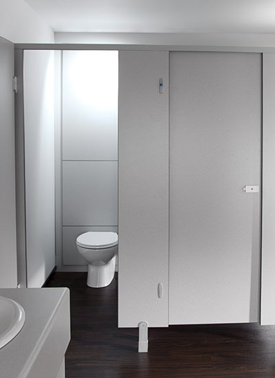 Cubicles from the Pennine range in a modern commercial bathroom