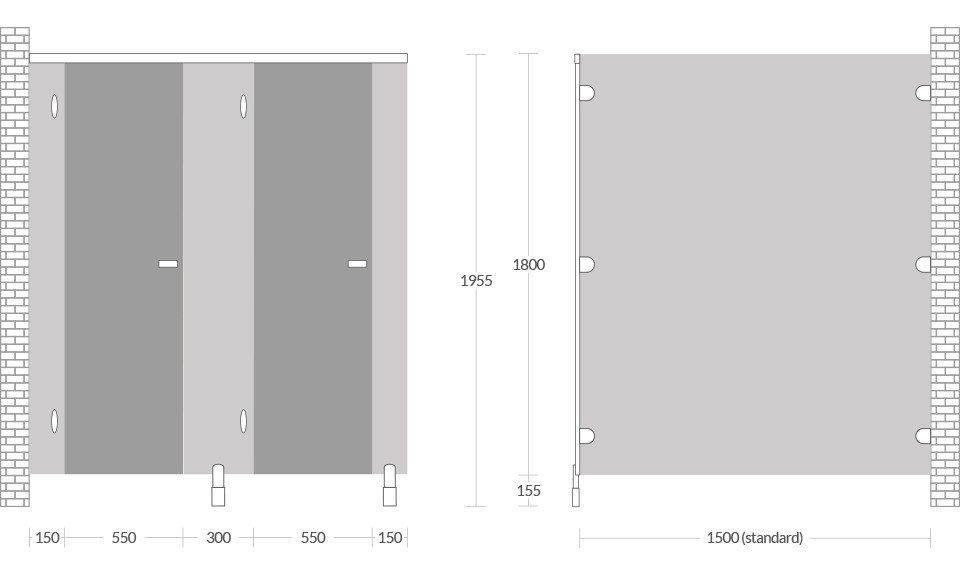 Cubicle dimensions Pennine