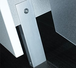 Metal toilet cubicle leg - Pendle