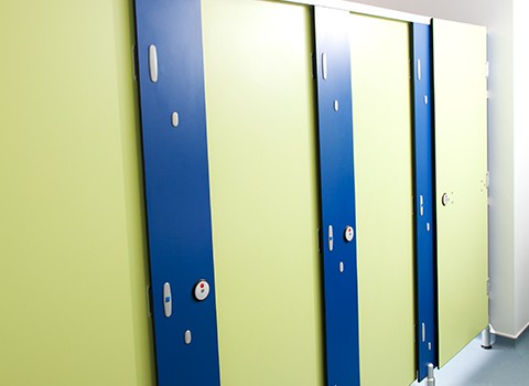 School washroom toilet cubicles