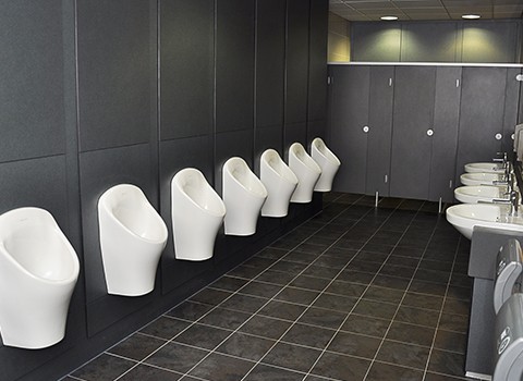 VIP washroom at Madejeski football stadium