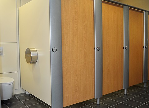 Luxury toilets cubicles in Reading stadium