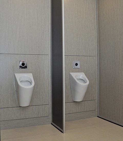 Urinal and toilet wall panel system