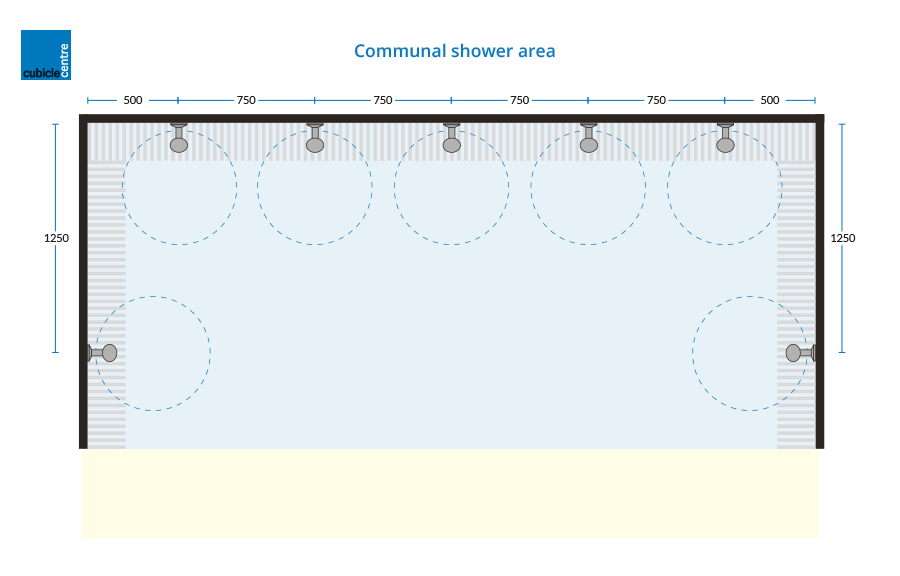 Communal Shower Sizes