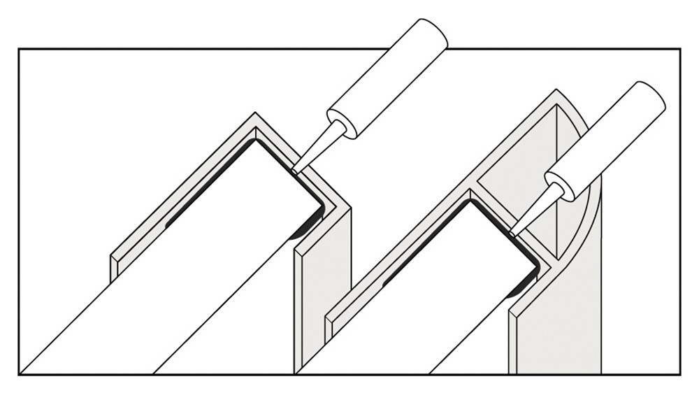 Water proof end trim illustration