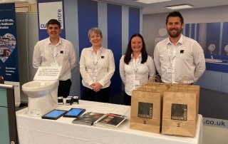 Cubicle Centre Staff at their Stand at the Holiday Park Show 2019