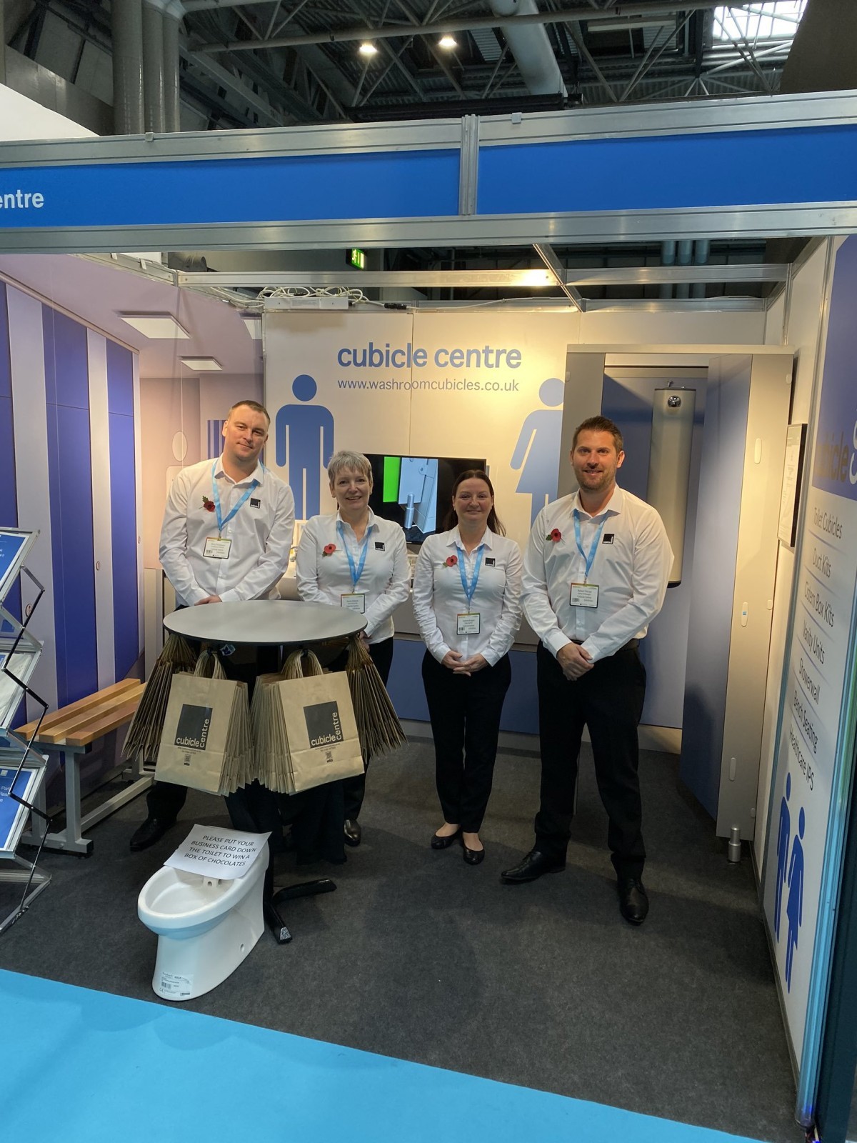 Cubicle Centre Staff at their Stand at the Holiday Park Show 2019