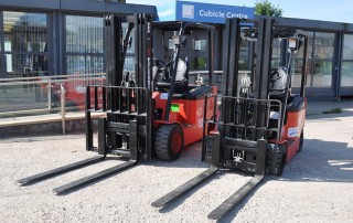 New Forklift trucks outside Cubicle Centre