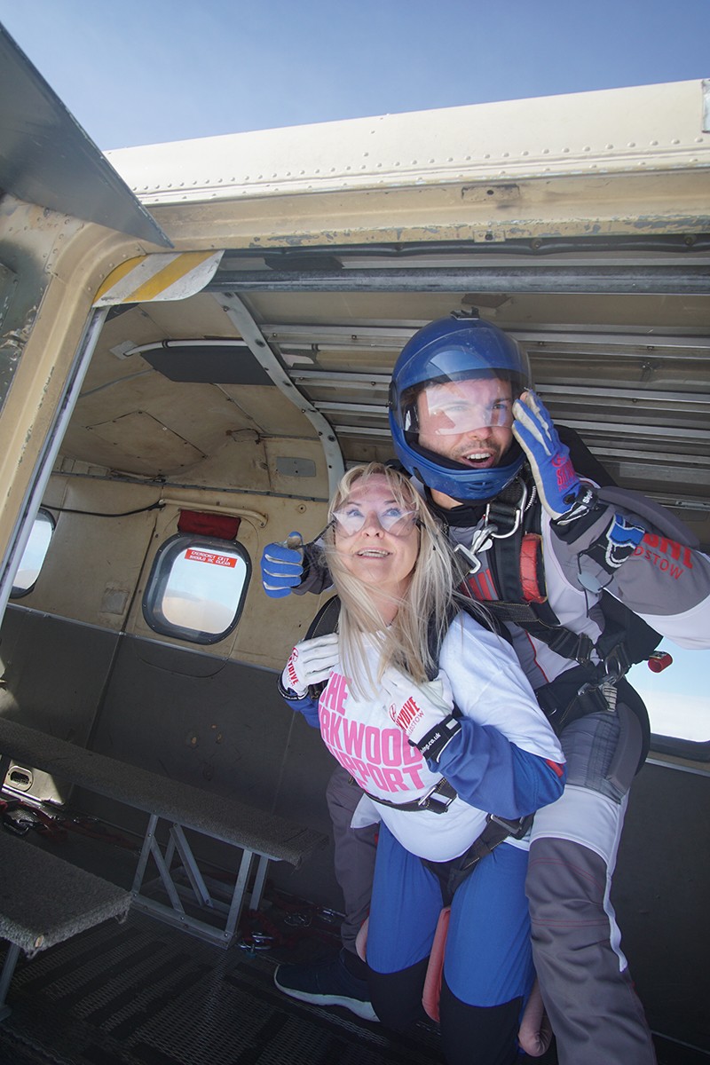 Rachel Skydiving from plane
