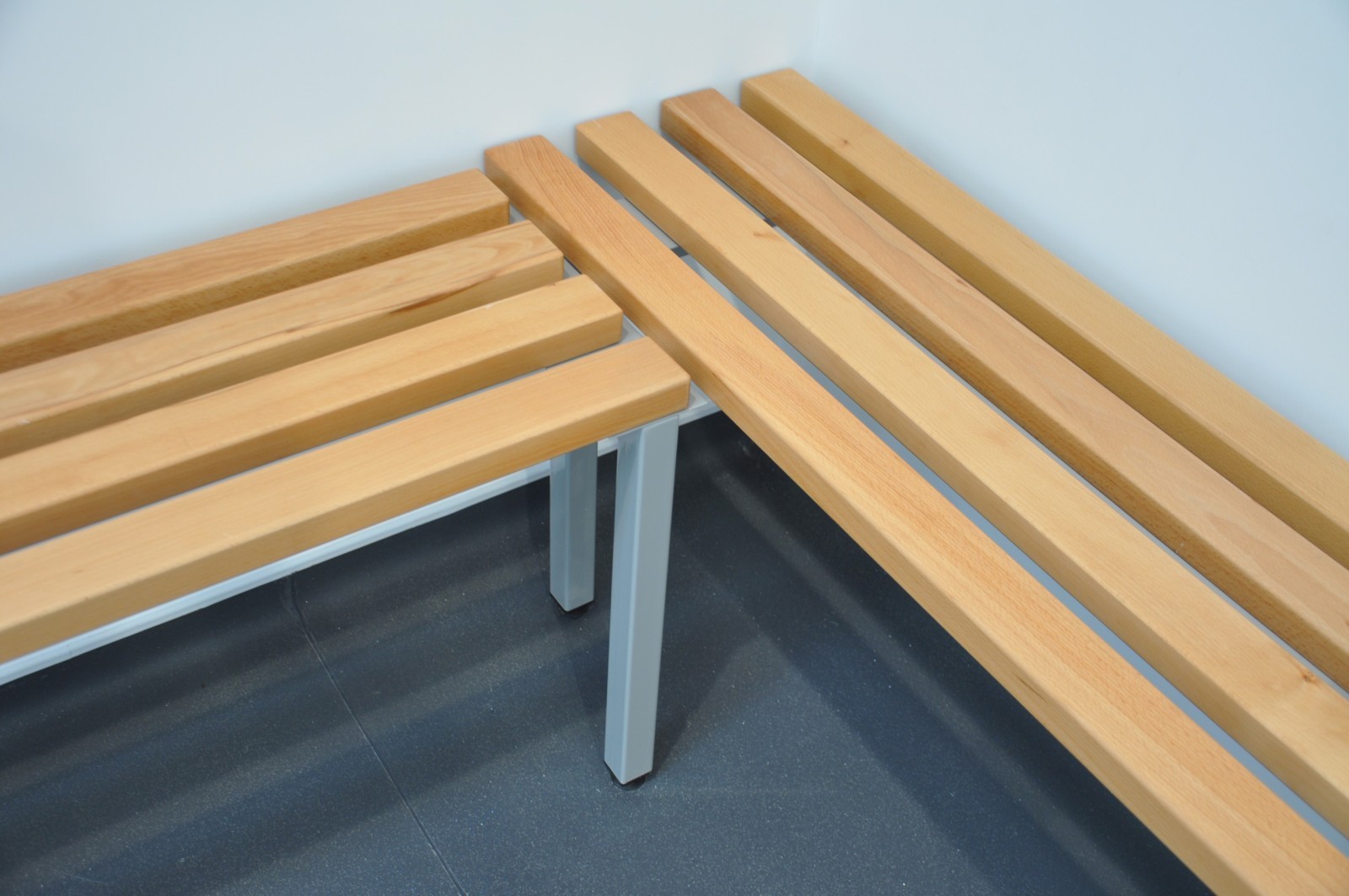 Beech slats corner config Beech slats corner config