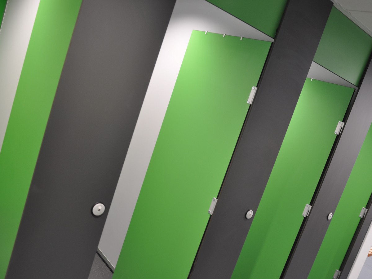 Stamford Green Room Green toilet cubicle door panels